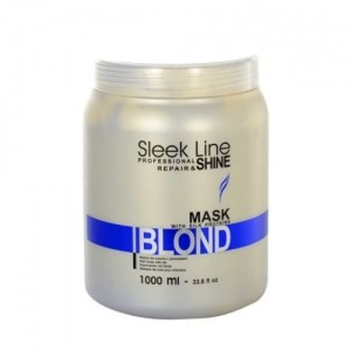 Stapiz, Sleek Line, maska z jedwabiem do włosów blond zapewniająca platynowy odcień, 1000 ml