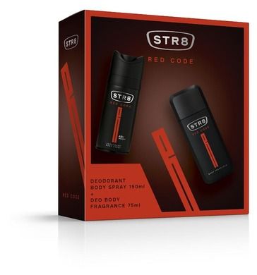STR8, Red Code, zestaw prezentowy, dezodorant, spray, 150 ml + dezodorant, Body Fragrance, 75 ml