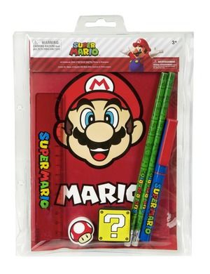 Super Mario, zestaw do pisania, 7 szt.