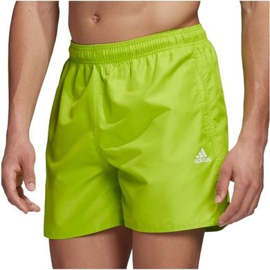 Szorty kąpielowe męskie, zielone, Adidas CLX Solid Swim Short