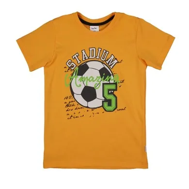 T-shirt chłopięcy, pomarańczowy, piłka, Tup Tup