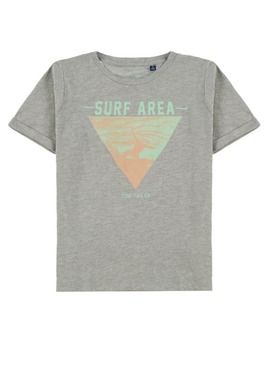 T-shirt chłopięcy, szary, Surf area, Tom Tailor
