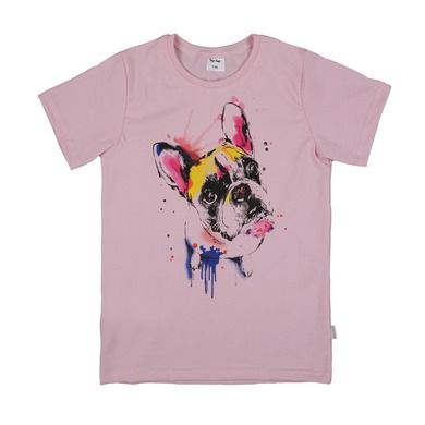 T-shirt dziewczęcy, różowy, piesek, Tup Tup