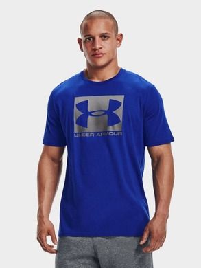 T-shirt męski, niebieski, Under Armour Boxed Sportstyle SS Tee