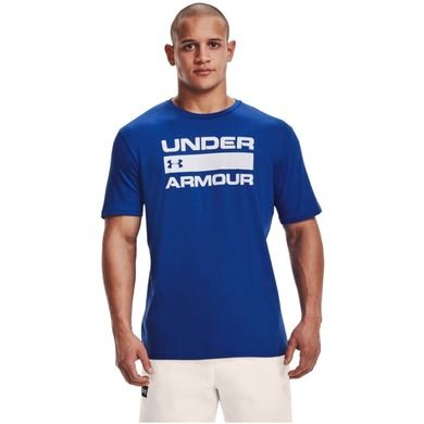 T-shirt męski, niebieski, Under Armour Team Issue Wordmark SS Tee