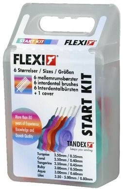 Tandex, czyściki międzyzębowe, Flexi Start Kit, Mix, 6 szt.