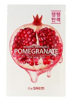 The Saem, Natural Mask Sheet, maska na tkaninie, Pomegranate, 21 ml