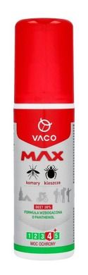 Vaco Max, płyn na komary i kleszcze, deet 30%, 80 ml