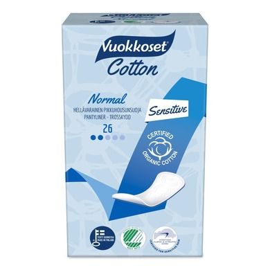 Vuokkoset, Cotton, wkładki higieniczne, Normal Sensitive, 26 szt.