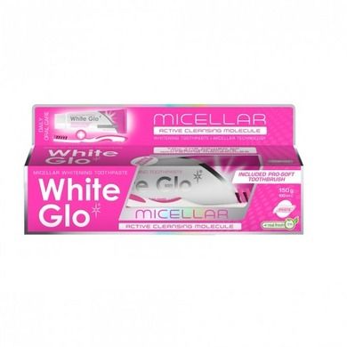 White Glo, Micellar Whitening Toothpaste, micelarna pasta wybielająca do zębów, 150 g/100 ml + szczoteczka