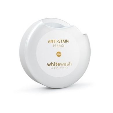 WhiteWash, Nano Anti-Stain, wybielająca nić dentystyczna z kompleksem Whitening, 25 m