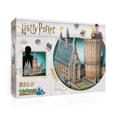 Wrebbit, Harry Potter, Hogwarts Great Hall, puzzle 3D, 850 elementów