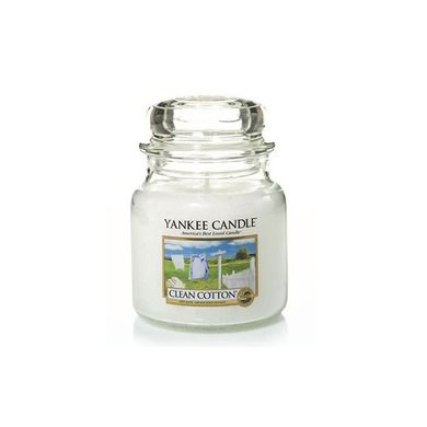 Yankee Candle, świeca zapachowa, mały słój, Clean Cotton, 104 g