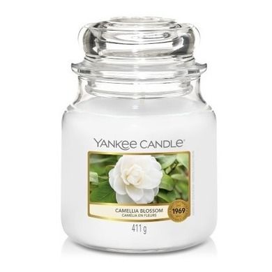 Yankee Candle, świeca zapachowa, średni słój, Camellia Blossom, 411g