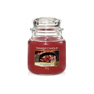 Yankee Candle, świeca zapachowa, średni słój, Crisp Campfire Apples, 411g