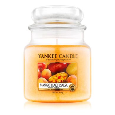 Yankee Candle, świeca zapachowa, średni słój, Mango Peach Salsa, 411g