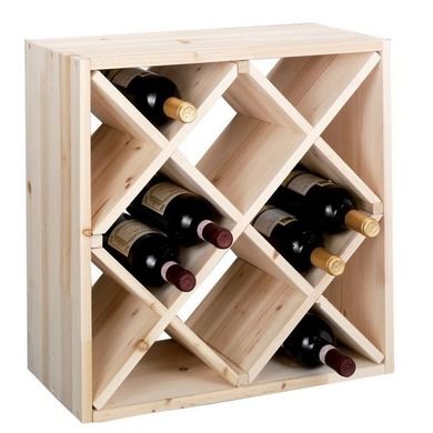 Zeller, drewniany stojak na wino, 12 butelek