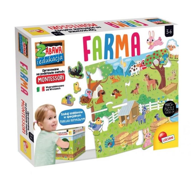 Lisciani Montessori Maxi Moja Farma Gra Edukacyjna Smyk Com