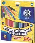 Astra, kredki ołówkowe akwarelowe, 24 kolory