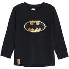Cool Club, Bluzka chłopięca z długim rękawem, czarna, Batman