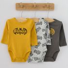 Cool Club, Body chłopięce z długim rękawem, żółte, szare, Batman, zestaw, 3 szt.
