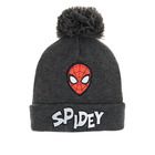 Cool Club, Czapka chłopięca z pomponem, ciemnoszara, Spider-Man