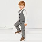 Cool Club, Komplet chłopięcy, Kamizelka, Body koszulowe z długim rękawem, Spodnie, Mucha, mix