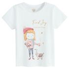 Cool Club, T-shirt dziewczęcy, biały