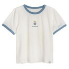 Cool Club, T-shirt dziewczęcy, pudełkowy, ecru