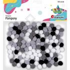 Hasta, pompony poliestrowe, 10mm, szara, 120 szt.