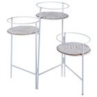 Home Styling Collection, kwietnik metalowy na rośliny, 3 poziomy, biały