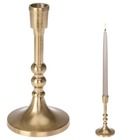 Home Styling Collection, świecznik aluminiowy, złoty, 17 cm