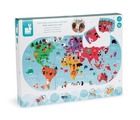 Janod, Mapa świata, puzzle do kąpieli, 28 elementów