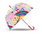 Kids Euroswan, Świnka Peppa, parasolka przezroczysta manualna, 19"