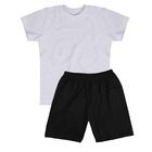 Komplet chłopięcy, T-shirt, Szorty, biało-czarny, Tup Tup