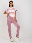 Komplet damski, T-shirt, Spodnie dresowe, mix, Rue Paris