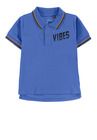 Koszulka polo chłopięca z krótkim rękawem, niebieska, Vibes, Tom Tailor