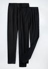 Legginsy damskie, czarne, zestaw, 2 szt., Moraj