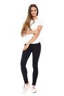 Legginsy damskie z wysokim stanem, czarne, Moraj
