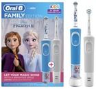 Oral-B, Family Pack, zestaw szczoteczek akumulatorowych: Vitality D100 White SensiUltrathin + D100 Kids, Kraina Lodu, dla dzieci