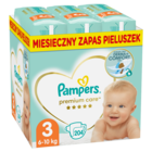 Pampers, Premium Care, pieluchy jednorazowe, rozmiar 3, 6-10 kg, 204 szt.
