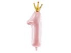 PartyDeco, balon foliowy, cyfra 1, 37-100 cm