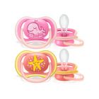 Philips Avent, Ultra Air, girl, smoczek uspokajający, 6-18m, 2 szt.