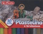 Plastelina z brokatem, 10 kolorów
