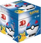 Ravensburger, Pokemon, Niebieska kula, puzzle 3D, 54 elementy