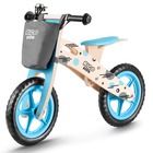 Ricokids, rowerek biegowy dla dzieci, drewniany, niebieski