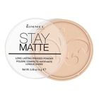 Rimmel, puder prasowany, Stay Matte, 03 Peach Glow, 14 g