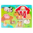 Smily Play, Farma, układanka drewniana z uchwytami