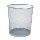 Starpak, metalowy kosz na śmieci, 15l, srebrny