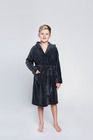 Szlafrok chłopięcy z kapturem, grafitowy, Mimas, Italian Fashion